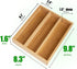 Bamboo Silverware Organizer, Kitchen Drawer Utensil Organizer, Flatware Tray for Kitchen Utensils