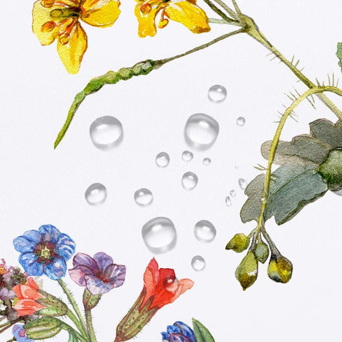 BECAN Beautiful Watercolor Flowers Shower Curtain, Thickening Polyester Fabric, 72 x 72 Inches