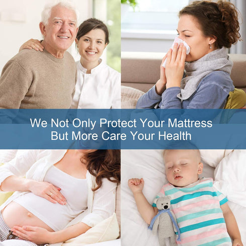 18", California King Mattress Protector Pad Waterproof Quilted, Breathable & Cooling California King Size Mattresses