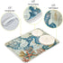 Nautical Ocean Seahorse Dish Drying Mat, 16x18 in Retro Map Microfiber, Absorbent Reversible Kitchen Accessories