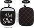 Funny Oven Pads Pot Holder with Pocket, Hot Shit Humor Gift for Baker