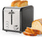 Simple Deluxe 2-Slice Toaster - Stainless Steel Toaster with 6 Browning Settings and Extra Wide Slot