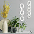 5 Table(White,13.78 Inch) Queekay Decorative Wood Chain Link Decor Rustic Link Wooden Chain Decor Ornament Farmhouse