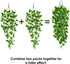 Whonline 4pcs Fake Plants Hanging - Artificial Vines Fake Pothos 3.6FT for Indoor Outdoor Living Room Decor (No Baskets)