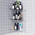 Bakzon Corner Shower Caddy, 3 Tier Acrylic Shower Organizer Corner for Inside