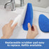 Qaestfy Shower Bathtub Scrubber Brush - 51'' Handle, 5 Non-Scratch Pads, Adjustable Long Handle for Cleaning Shower,