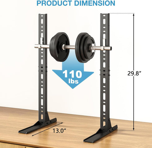 YOMT 20-75 Inch 110lbs, 800x600mm, Universal Table Top TV Stand for Flat Curved TVs, Height Adjustable TV Legs