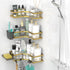 3Pack Corner Shower Caddy Bathroom Organizer: Adhesive Shower Rack Bathtub Shelves - No Drilling Shower Shelf