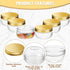 50 3 oz Suclain Pcs Mini Wide Mouth Plastic Mason Jars with Aluminum Lids Clear Small Canning Jars for Jelly, Jams