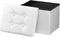 Bsketa Folding Storage Ottoman, Foot Stool with Thicker Foam Padded Seat Small