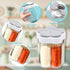2 PCS Travel Spice Jars, 5-in-1 Seasoning Containers, Clear Plastic Condiment Bottles for Camping, BBQ, Picnic