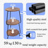 3 Small Round Side Table- Tier End Table with Storage Shelf, Slim Industrial Coffee Table for Small Spaces, Living