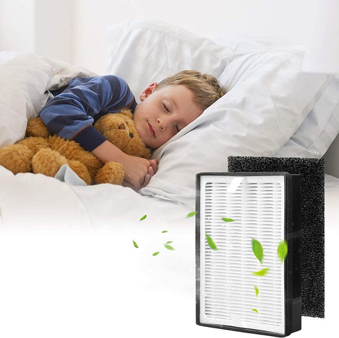 H126 Replacement HEPA Filter, Compatible with Levoit LV-H126, Includes 2 HEPA Filters and 8 Activated Carbon