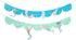 Meri Meri Mermaid Fringe Party Banner (Pack of 2), 8.5' Party Garland for Mermaid Party Decorations