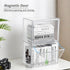 Cube Storage Organizer, Acrylic Book Case Display Box, Stackable Clear Plastic Book Storage Container, 1 Pack