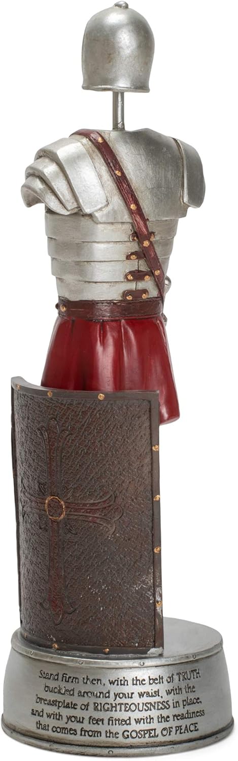 Dicksons Full Armor of God Soldier Figurine, 9.5 Inch Resin Stone, Ephesians 6 Scripture
