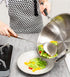 AOOSY Wok Spatula, 15.7 Inches, 18/10 Stainless Steel Utensil with Wooden Handle for Kitchen Cooking