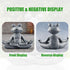 Zen Yoga Frog Meditation Statue - Miniature Slimming Frog Garden Decoration for Lawn and Garden Decor (Premium Gray)