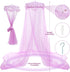 Jeteventy Bed Canopy for Girls, Princess Bed Curtain Net for Single to King Size, Quick Easy Installation (Purple)