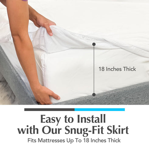 Handy Laundry Waterproof Mattress Protector Breathable, Machine-Washable Mattress Cover Perfect for Kids, Adults