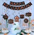 Retirement Party Decorations for Women, Black Rose Gold Happy Retirement Banner and Swirls with Rose Gold Confetti