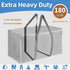 SummitFlare 8 Pack-Extra Large Heavy Duty Moving Bags - Waterproof Storage Totes with Handles & Zippers, Foldable
