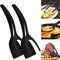 2 in 1 Egg Flipper Spatula Tongs - Multi-purpose Non-Stick Kitchen Gadgets for Cooking, Pancakes, Quesadillas,