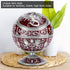 Vintage Windproof Ashtray with Lid, Metal Ball Cigarette Tabletop Ashtray in Wine Red Globe Fly Dragon Shape