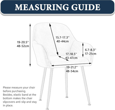 2PCS) Velvet Curved Back Dining Room Chair Covers with Arms Stretch Swivel Bar Stool Chair Slipcover with Armrest