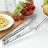 Pleafind 2-Piece Spaghetti Spoon and Tong Set, 13-Inch Non-Stick Fork and 9-Inch Kitchen Tong, Stainless Steel