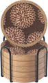 Cewiru Wood Coasters Set of 6 with Holder, Cup Mat for Drinks, Absorbent