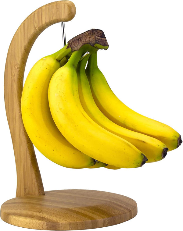 Totally Bamboo Banana Holder Wooden Banana Stand and Hanger for Countertop Fruit
