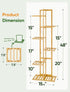 48 Inch 6 7 ROSSNY Talll Plant Stand Indoor, Tier Potted Bamboo Plant Stands for Indoor Plants, Corner Plant Stand