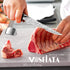MOSFiATA 6" Boning Knife - Sharp Kitchen Cooking Knife with Finger Guard, Sharpener, German High Carbon Stainless Steel