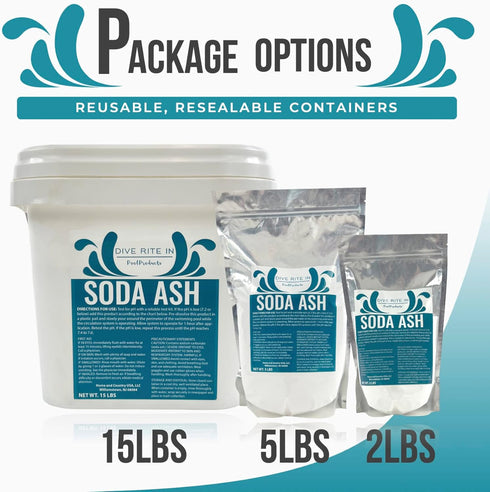 15 Dive Rite in Premium Soda Ash Designed as a PH Increaser for Pool and Washing Soda for Tie Dying and Everyday Usage