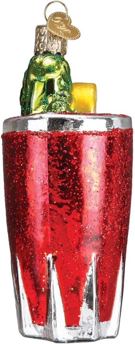 Old World Christmas Ornaments: Glass Blown Adult Beverages for Christmas Tree, Bloody Mary