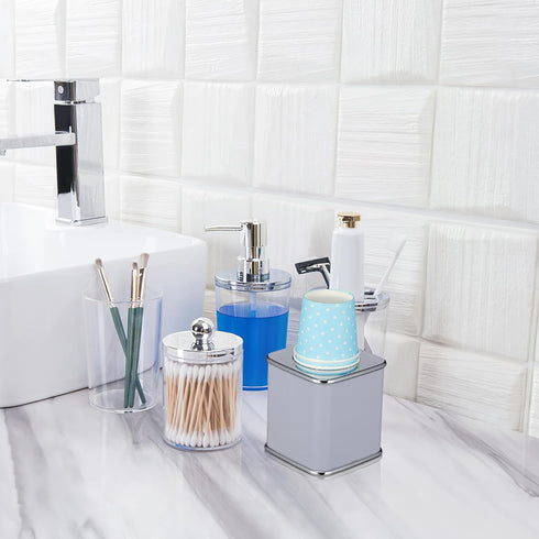 3oz 10 Countertops DOITOOL Bathroom Cup Dispenser, Dixie Cup Dispenser with Paper Cups, Dust-Proof Disposable Paper