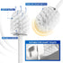 Toilet Bowl Brush and Holder Set, Compact Scrubber for RV and Bathroom Cleaning, 360°PP Bristle, White