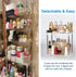 QIYUSHRY Countertop 3 Bathroom Organizer Storage Clear Tier Skincare Organizer Acrylic Corner Shelf Rack Stand