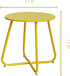 17.5 Elevon E-Coated Steel Side Table Weather Resistant Outdoor Round End Table Accent Table for Bistro Balcony