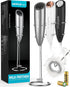SIMPLETaste Milk Frother Handheld Electric Foam Maker | Drink Mixer with Stainless Steel Whisk and Stand