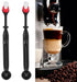 2Pcs Coffee Machine Cleaning Set Coffee Machine Brush Hard Nylon Coffee Cleaner Brush with Spoon Cleaning Tools Milk Frother Brush for Grinder Milk Frothers Home Kitchen