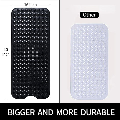 CADONO 40 16 Inch, Large Non Slip Bathtub Mat, Extra Long Bath Mat for Tub, x Machine Washable Shower Mats with Suction