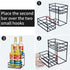 Coffee Syrup Organizer Rack (4 Bottle Capacity) for Kitchen, Small Wine Rack for Bar, Storage for Syrup, Wine, Dressing