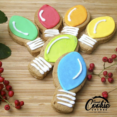 Christmas Light Bulb Cookie Cutter 3 Piece Set, Premium Food-Grade Stainless Steel, Dishwasher Safe