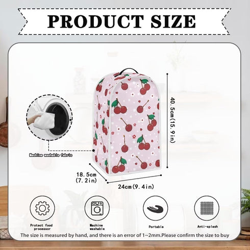 Blender Covers for Kitchen Appliances, Dust Covers with Handle for Home Kitchen Decor, Cherry Pattern