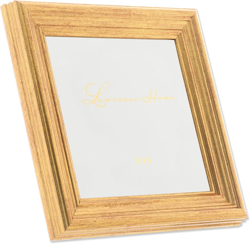 Lawrence Frames 5"L x 5"W Sutter Burnished Gold Picture Frame