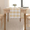 NATUS WEAVER Cotton Beige & White 2 Side Buffalo Check Farmhouse Table Runner for