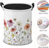 Summer Spring Wildflowers Laundry Hamper Basket, Colorful Floral Printing Collapsible Portable Laundry Bag, Garden