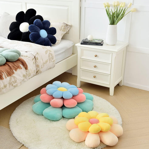 15.7" Sioloc Flower Pillow, Shaped Throw Pillow Butt Cushion Floor Seating Cushion, Cute Room Decor & Plush Pillow